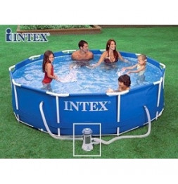 Kit piscine tubulaire ronde 3m05 - Epurateur à cartouches inclus -  Intex