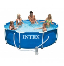 Kit piscine tubulaire ronde 3m05 - Epurateur à cartouches inclus -  Intex