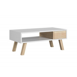 Table de salon - Ver - L 80 x l 40 cm - Chêne Sonoma