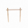 Clôture en bois - 2,9 x 50 x 50 cm - Beige