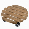 Roule pot intérieur rond - D 28,8 x H 8,3 cm - Marron
