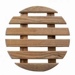 Roule pot intérieur rond - D 28,8 x H 8,3 cm - Marron
