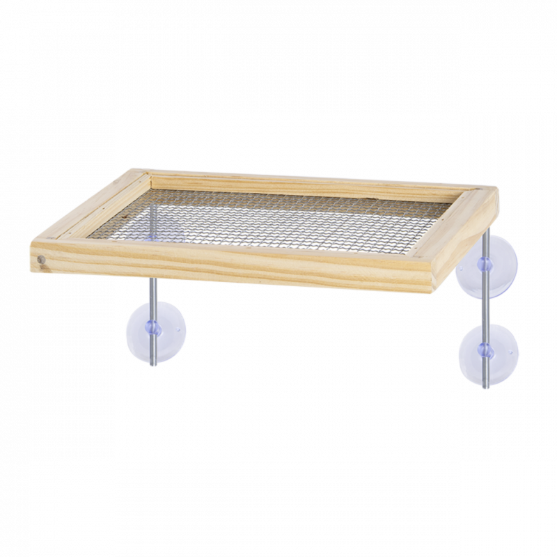 Table d'alimentation de fenêtre pour oiseaux - L 16,9 x l 24,3 x H 12,6 cm - Beige