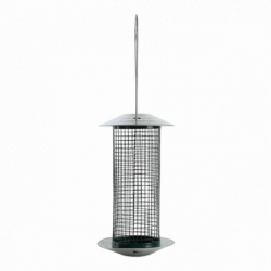 Mangeoire pour noix verte - L 12,6 x l 12,6 x H 22,5 cm - Gris
