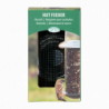 Mangeoire pour noix verte - L 12,6 x l 12,6 x H 22,5 cm - Gris