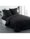 Housse de couette 100% coton - 220 x 240 cm - Noir charbon