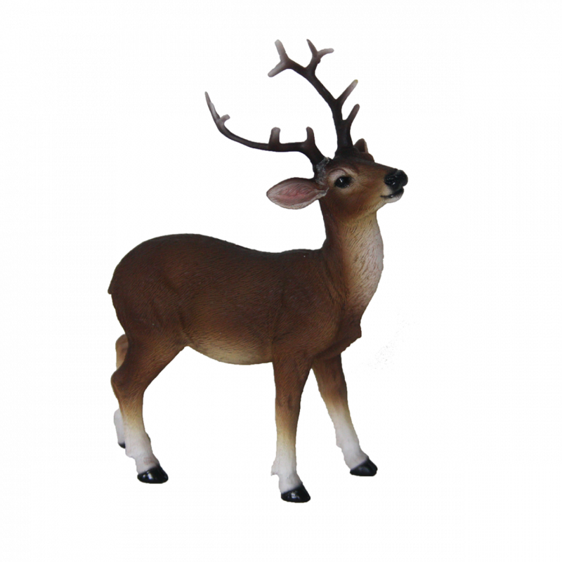 Figurine décorative - Cerf debout S - H 15,5 cm - Marron