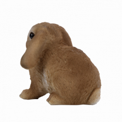 Figurine décorative intérieur ou extérieur - Lapin - H 14.6 cm - Beige