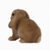 Figurine décorative intérieur ou extérieur - Lapin - H 14.6 cm - Beige