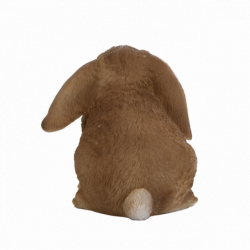 Figurine décorative intérieur ou extérieur - Lapin - H 14.6 cm - Beige