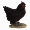 Figurine décorative intérieur ou extérieur - Poule debout - H 19,8 cm - Noir