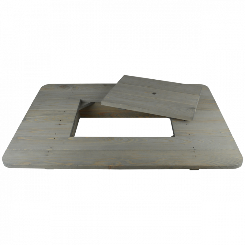 Plateau en bois - 57,4 x 78 x 7,5 cm - Gris