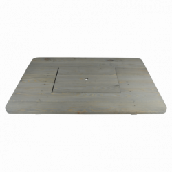 Plateau en bois - 57,4 x 78 x 7,5 cm - Gris