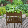 Carré potager en bois - 78,8 x 78,8 x 78 cm - Marron