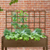 Treillis pour carrés potagers - 3,8 x 118,2 x 84,9 cm - Marron