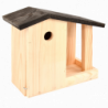Nichoir et mangeoire 2 en 1 - 13,7 x 27,8 x 24,4 cm - Beige