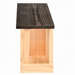 Nichoir et mangeoire 2 en 1 - 13,7 x 27,8 x 24,4 cm - Beige