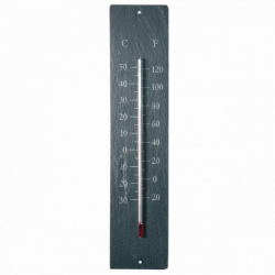 Thermomètre en schiste - l 10 x H 45 cm - Gris