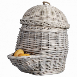 Panier à pommes de terre - L 46,5 x l 35,2 x H 44,8 cm - Gris