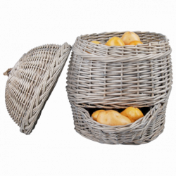 Panier à pommes de terre - L 46,5 x l 35,2 x H 44,8 cm - Gris