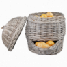 Panier à pommes de terre - L 46,5 x l 35,2 x H 44,8 cm - Gris