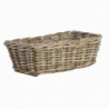 Panier d'étagère en rotin - L 46 x l 24,5 x H 15,7 cm - Beige