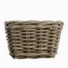 Panier d'étagère en rotin - L 46 x l 24,5 x H 15,7 cm - Beige