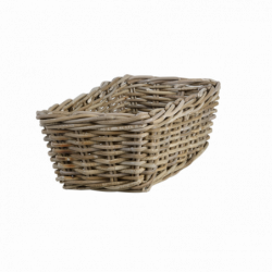 Panier d'étagère en rotin - L 46 x l 24,5 x H 15,7 cm - Beige