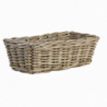 Panier d'étagère en rotin - L 46 x l 24,5 x H 15,7 cm - Beige