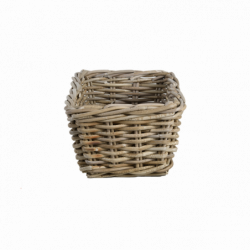 Panier d'étagère en rotin - L 46 x l 24,5 x H 15,7 cm - Beige