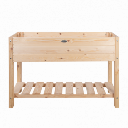 Carré potager en bois naturel L - L 40,6 x l 118,6 x H 78 cm - Beige