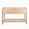 Carré potager en bois naturel L - L 40,6 x l 118,6 x H 78 cm - Beige