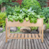 Carré potager en bois naturel L - L 40,6 x l 118,6 x H 78 cm - Beige