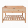 Carré potager en bois naturel XXL - L 78,8 x l 118,8 x H 78 cm - Beige