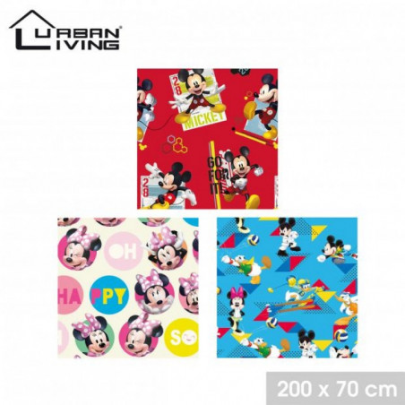 Lot de 10 rouleaux de papier cadeau Mickey & Minnie - 200 x 70 cm - Aléatoire