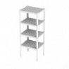 Etagère modulable 4 niveaux H 187 cm -Conditions extrêmes et charge jusqu\'à 240kg - Intérieur/extérieur