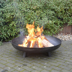 Brasero en métal - Coupe ronde - D 100 cm x H 30 cm - Noir