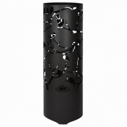 Brasero cylindre - Oiseaux - D 39 x 118 cm - Noir