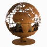 Brasero planète - D 57,5 x H 66 cm - Effet rouille