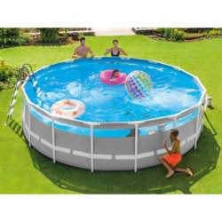 Piscine hors sol tubulaire ronde D 4,88m x H 1,22m - Intex - Fenêtre transparente + épurateur