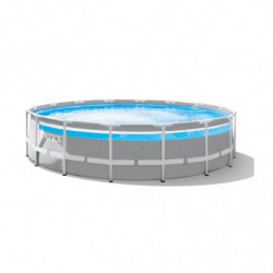 Piscine hors sol tubulaire ronde D 4,88m x H 1,22m - Intex - Fenêtre transparente + épurateur