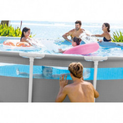 Piscine hors sol tubulaire ronde D 4,88m x H 1,22m - Intex - Fenêtre transparente + épurateur