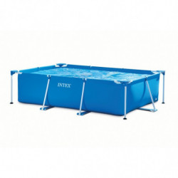 Piscine hors sol tubulaire rectangulaire 4,5 x 2,2 x H 0,84m - Metal Frame Junior - Intex - Avec filtre à cartouches