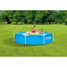 Piscine hors sol tubulaire ronde D 2,44m x H 0,51 m - Intex Metal Frame - Bleu