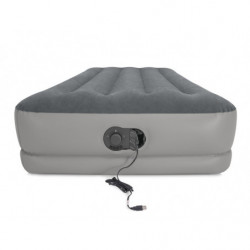 Matelas gonflable 1 place Intex - Mid Rise Flex Pump - Gonfleur USB intégré - 0,99 x 1,91 m x H 30 cm