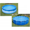 Kit bache à bulles + bache de protection pour piscine autoportante 3,66m - Intex