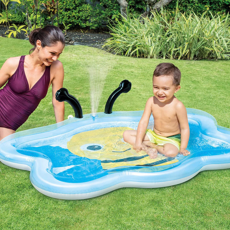 Piscinette gonflable avec jets d'eau abeille Intex - 1,27m x 1,02m - Dès 2 ans