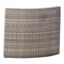 Lot de 2 parois contour de spa arrondies en résine et acier - 81 x H 60 cm - Gris foncé