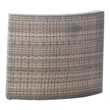 Lot de 2 parois contour de spa arrondies en résine et acier - 81 x H 60 cm - Gris foncé