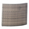 Lot de 2 parois contour de spa arrondies en résine et acier - 81 x H 60 cm - Gris foncé